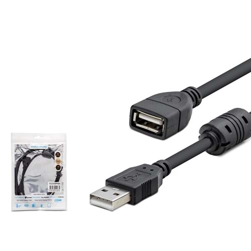 HADRON HDX7533 USB Uzatma Kablosu 1.5 m - Siyah