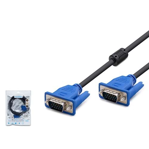HADRON HDX7757 VGA Kablo OD 7.8 mm 20 m - Siyah Mavi