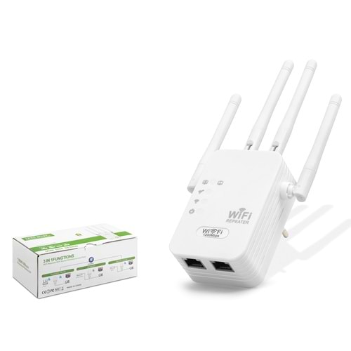 PIXLINK U7AC WiFi Repeater Router Access Point Dual Band 5 GHz 1200 Mbps Beyaz
