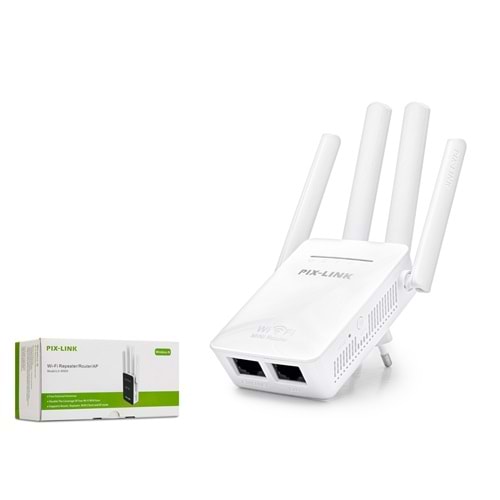 PIXLINK WR09 WiFi Repeater Router Access Point 300 Mbps Beyaz