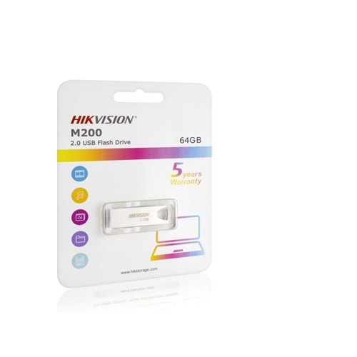 HIKVISION M200 64 GB USB 2.0 Metal Gövde Flash Bellek Gümüş