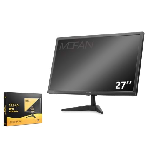 MOFAN MF 27 İnç LED HD Monitör Hoparlörlü HDMI + VGA 75Hz 1920x1080 - Siyah