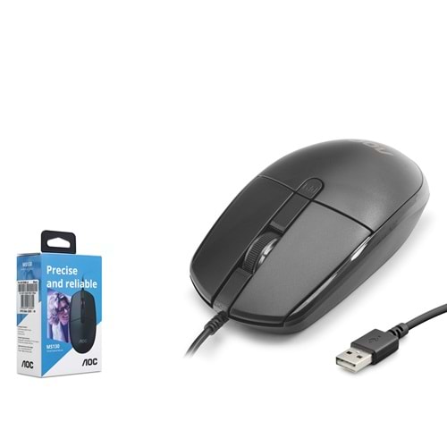 AOC MS130 USB Optik Mouse 1000 DPI 3 Tuş Siyah