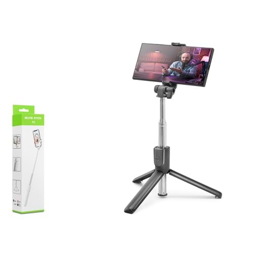 NODAR ND1039 Telefon Tripodu ve Selfie Çubuğu Seti Bluetooth 5.0 Kumandalı 67 cm - Siyah