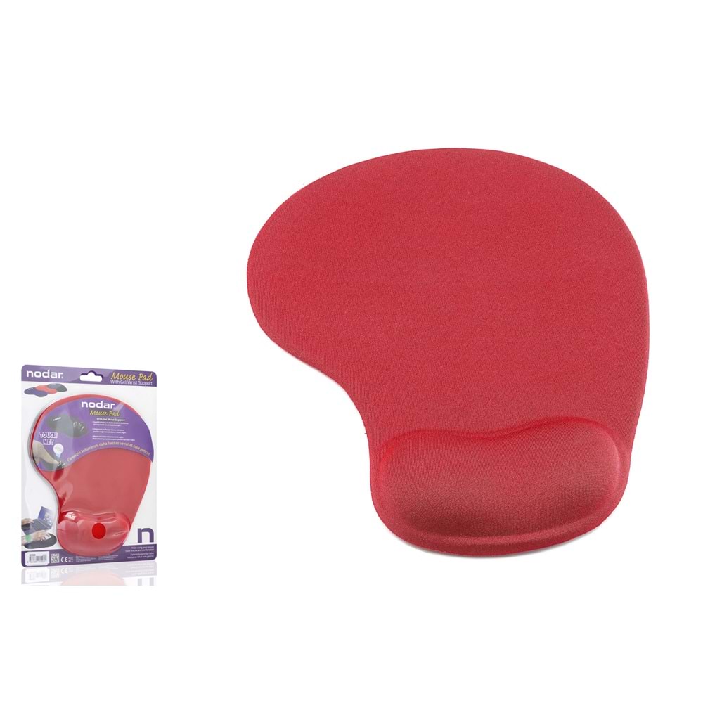 NODAR ND1501K Jel Bilek Destekli Mouse Pad 190x230 mm Kırmızı