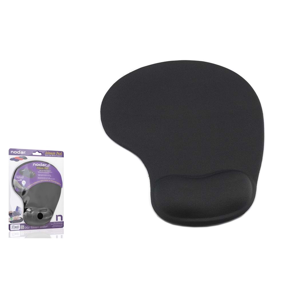 NODAR ND1501S Jel Bilek Destekli Mouse Pad 190x230 mm Siyah