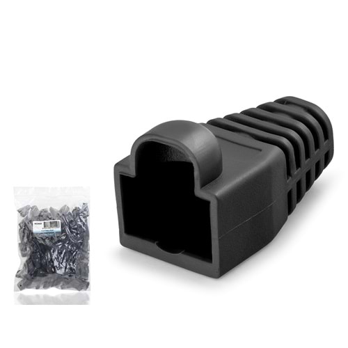 NODAR ND2429 RJ45 Konnektör Papuç 100’lü Paket - Siyah