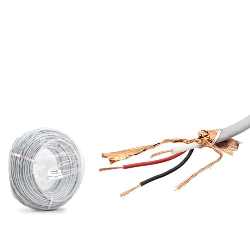 NODAR ND2480 CCTV Kablo Mini Coax ECO CCA 2x0.50 mm 100 m - Gri