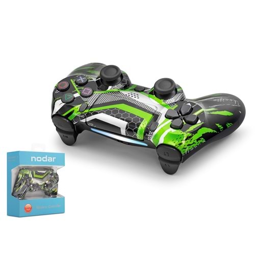 NODAR ND400AK PS4 Uyumlu Kablosuz GamePad Oyun Kolu - Yeşil Siyah