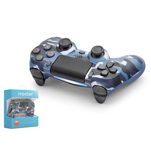 NODAR ND400M PS4 Uyumlu Kablosuz GamePad Oyun Kolu - Mavi Kamuflaj