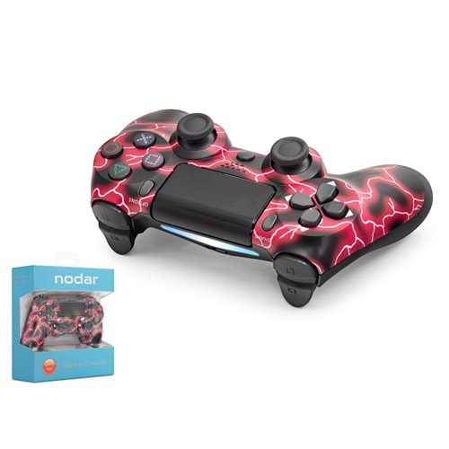NODAR ND400P PS4 Uyumlu Kablosuz GamePad Oyun Kolu - Kırmızı Siyah