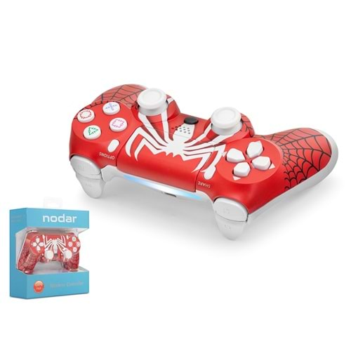 NODAR ND400Z PS4 Uyumlu Kablosuz GamePad Oyun Kolu - Kırmızı Beyaz