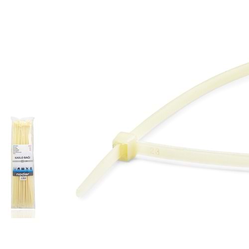 NODAR ND4810B Kablo Bağı 4.8 x 400 mm 100'lü Paket - Sarı