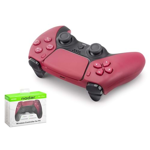 NODAR ND500D PS4 Uyumlu Kablosuz GamePad Oyun Kolu - Kırmızı