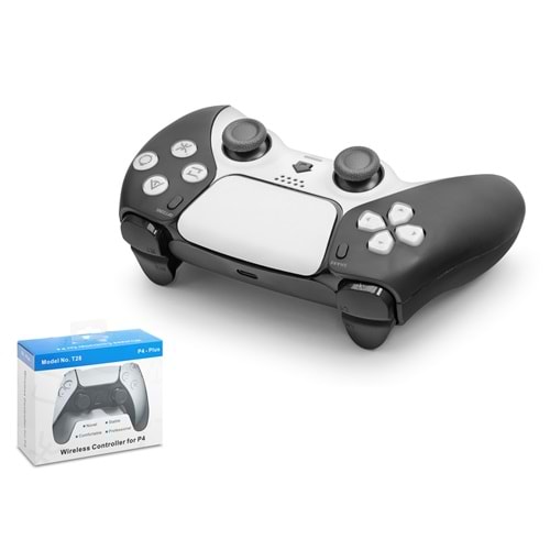 NODAR ND500E PS4 Uyumlu Kablosuz GamePad Oyun Kolu - Siyah Beyaz