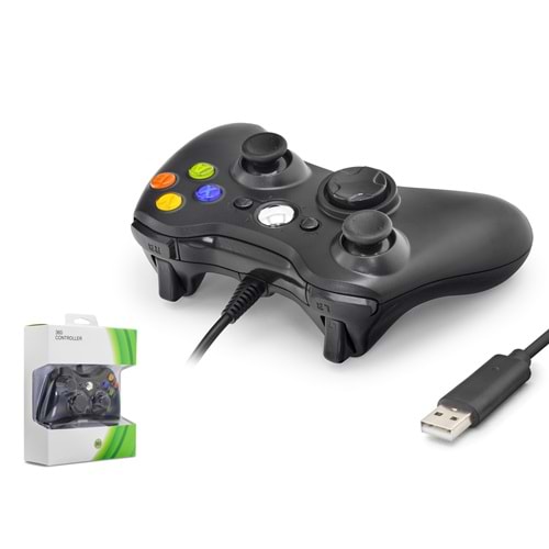 NODAR ND506B PC Xbox 360 Uyumlu Kablolu GamePad Oyun Kolu - Siyah