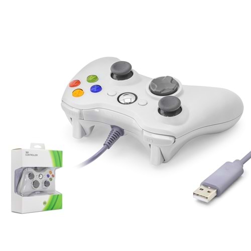 NODAR ND506W PC Xbox 360 Uyumlu Kablolu GamePad Oyun Kolu - Beyaz