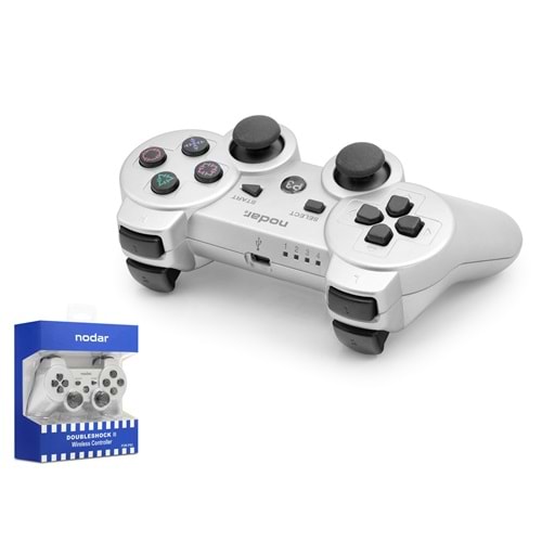 NODAR ND600G PS3 Uyumlu Kablosuz GamePad Oyun Kolu - Gümüş