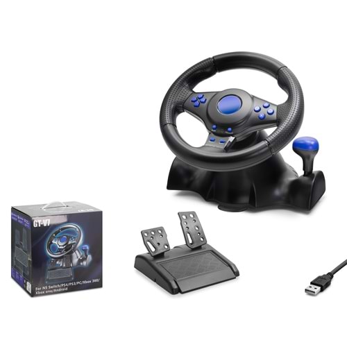 NODAR ND706 Direksiyon Seti 270° PS4 PS3 PC Xbox One Xbox 360 Switch Android - Siyah