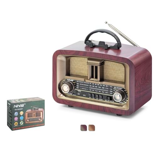 NNS NS6650BT Bluetooth Nostaljik FM Radyo TWS USB TF Taşınabilir Hoparlör