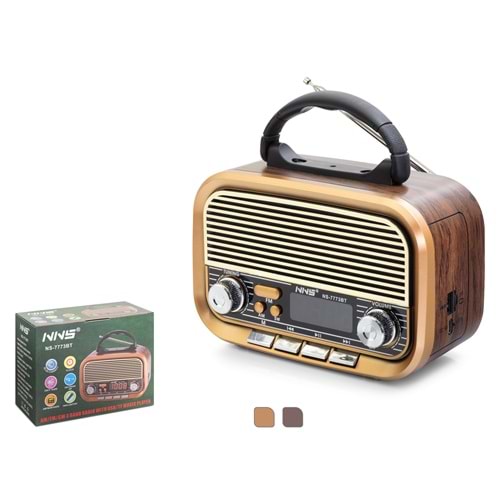 NNS NS7773BT Bluetooth Nostaljik FM Radyo TWS USB TF Taşınabilir Hoparlör