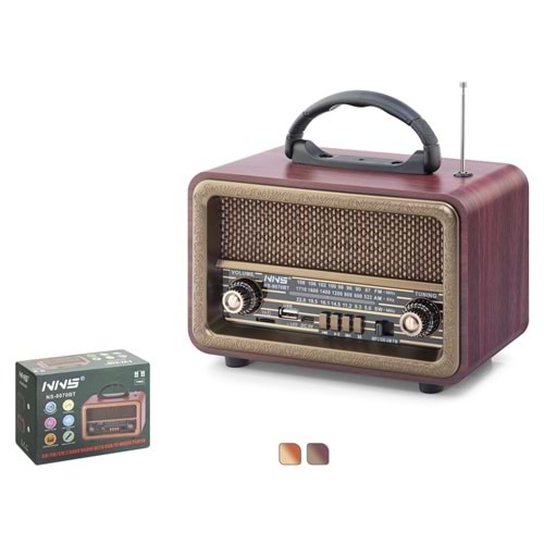 NNS NS8070BT Bluetooth Nostaljik FM Radyo TWS USB TF Taşınabilir Hoparlör