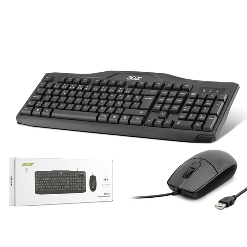 ACER OAK930 Klavye Mouse Seti 1200 DPI Siyah