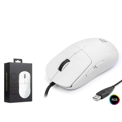 GOOD PRO G100W RGB Gaming Mouse 3200 DPI 6 Tuş Beyaz