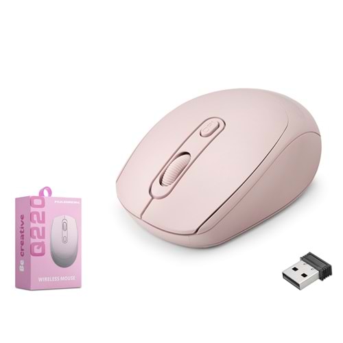 HADRON Q220P Kablosuz Mouse 1600 DPI Pembe