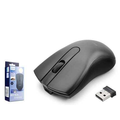 PHILIPS SPK7211BSC Sessiz Dual Mode Kablosuz Mouse 2.4 GHz Bluetooth Şarjlı 1600 DPI Siyah