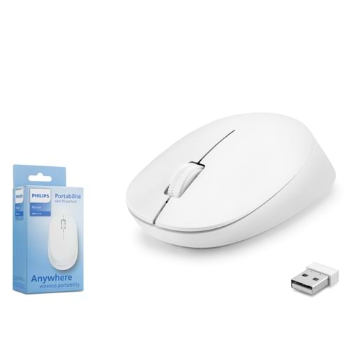 PHILIPS SPK7307W Sessiz Kablosuz Mouse 2.4 GHz 1600 DPI Beyaz