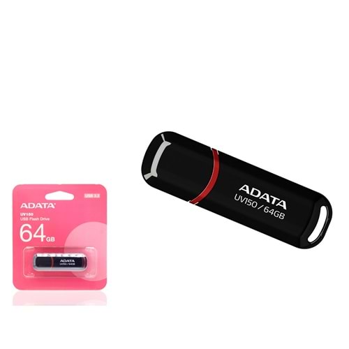 ADATA UV150 64 GB USB 3.2 Gen 1 Kapaklı Flash Bellek Siyah