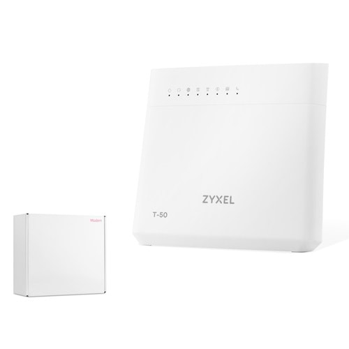 ZYXEL VMG8825 T50K Modem Router AC2400 Dual Band Gigabit VDSL ADSL Yenilenmiş Beyaz