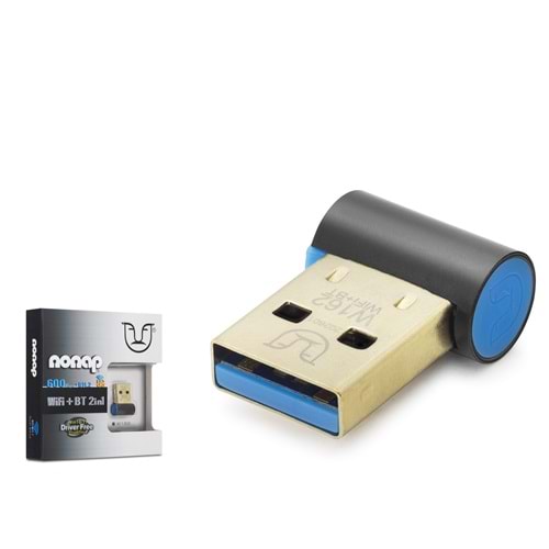 NONAP W162 USB WiFi Bluetooth 4.2 Adaptörü 650 Mbps 5 GHz Dual Band Siyah