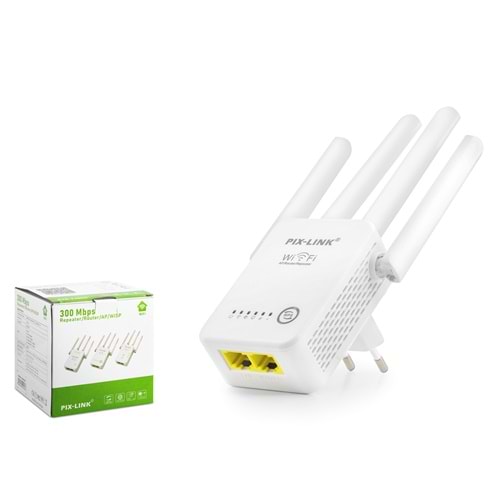 PIXLINK WR48D4Q WiFi Repeater Router Access Point Dual Band 5 GHz 1200 Mbps Beyaz