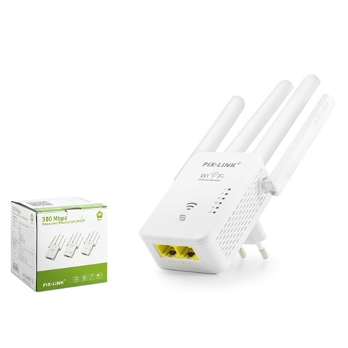 PIXLINK WR49D4Q WiFi Repeater Router Access Point Dual Band 5 GHz 1200 Mbps Beyaz
