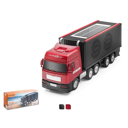 HADRON WS691 Bluetooth Hoparlör FM Radyo 8W TWS USB TF Solar Panelli Tır Tasarımlı