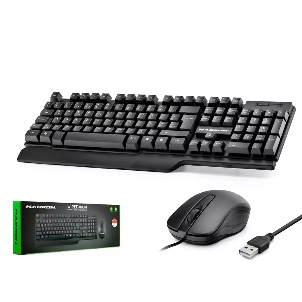 HADRON HD861 KLAVYE & MOUSE SET KABLOLU Q