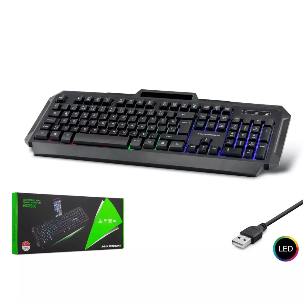 HADRON HDX2605 OYUN KLAVYE LEDLİ KABLOLU Q