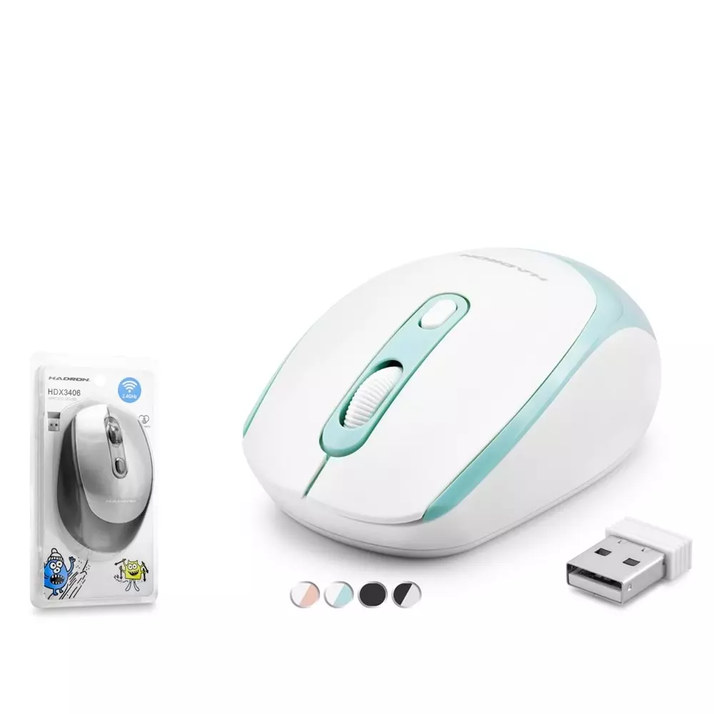 HADRON HDX3406 MOUSE WIRELESS 800/1600 DPI (PEMBE)