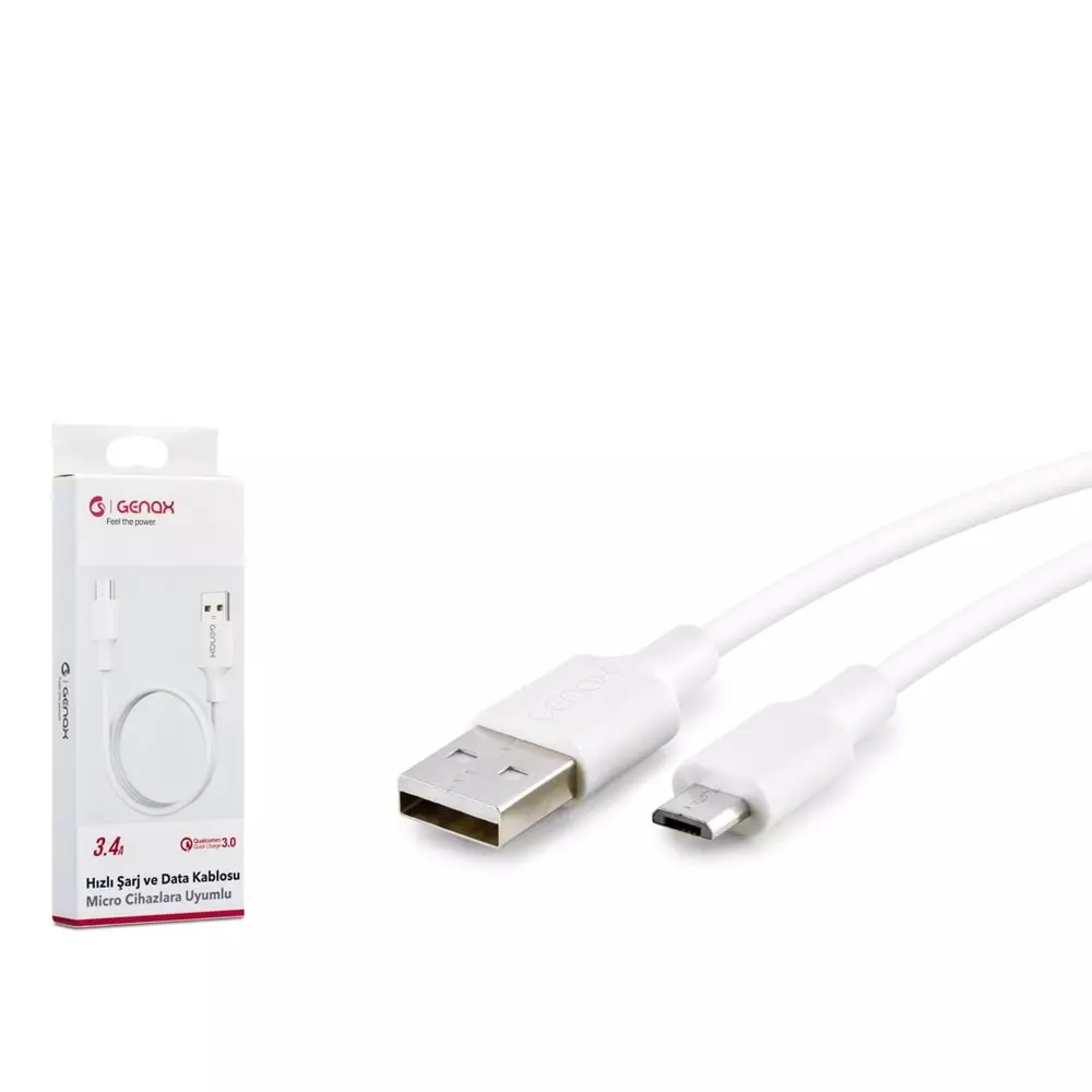 GENAX GNX035 MICRO USB TO USB KABLO 3.4A