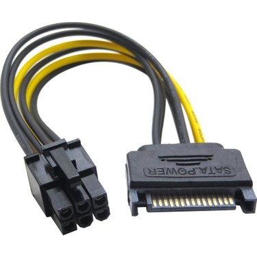 Hadron HD4535 Sata Elektrikten 6 Pin Çevirici (6 Pin Ekran Kartı Güç Kablosu)