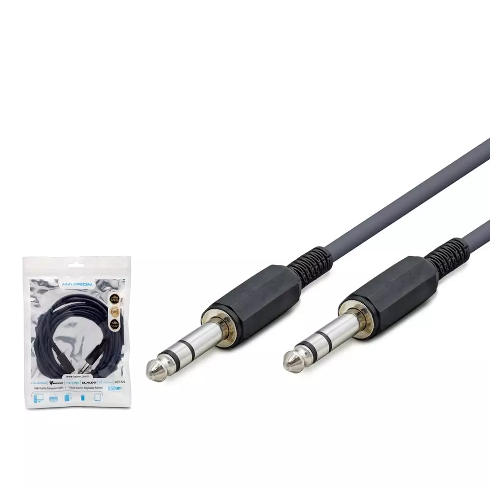 HADRON HDX1049 ENSTRUMAN KABLO GİTAR DC6.35 TO DC6.35 3MT