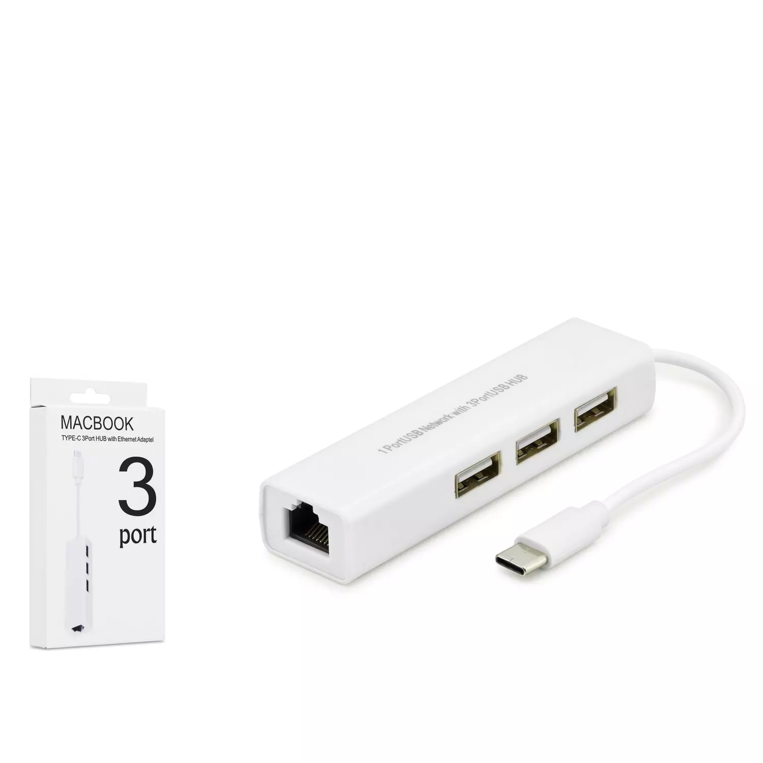 HADRON HDX7007 ETHERNET TO TYPE-C 3.1 + 3 PORT USB HUB
