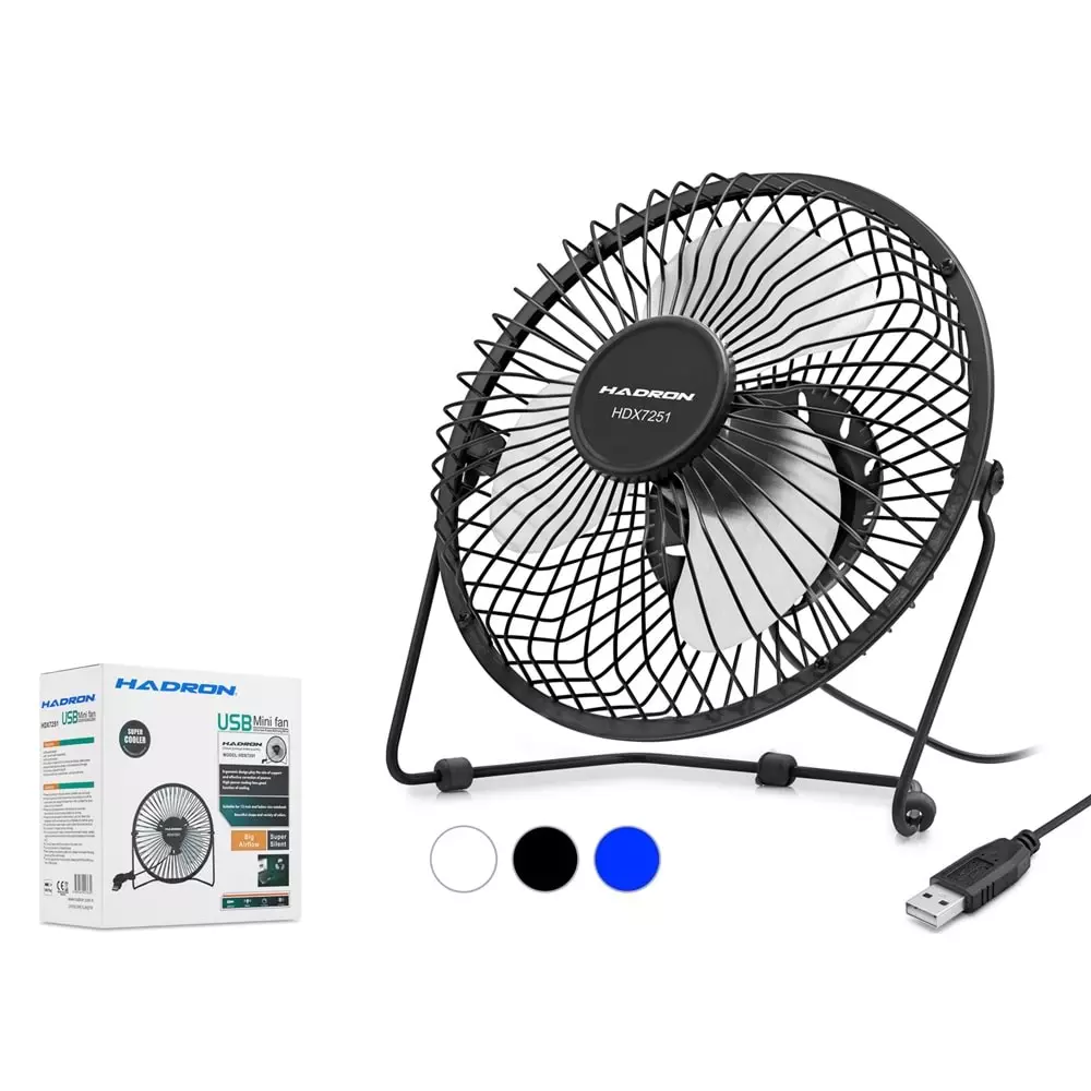 HADRON HDX7251 FAN USB METAL 18*18CM