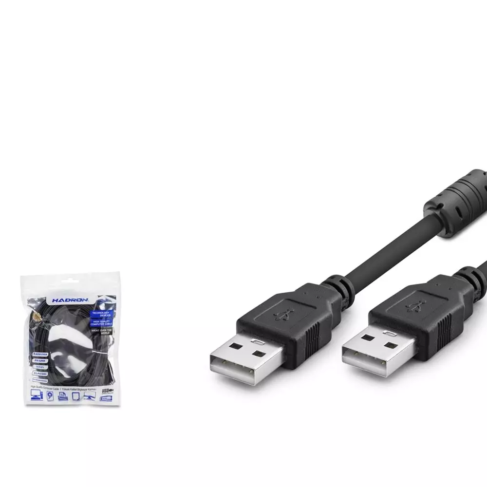 HADRON HDX7522 KABLO USB M/M 5M SİYAH