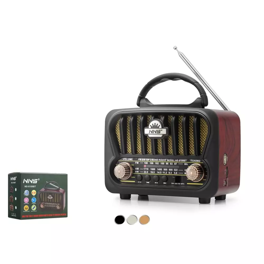 NNS NS8109BT NOSTALJİ BT SPEAKER 180*96*138MM