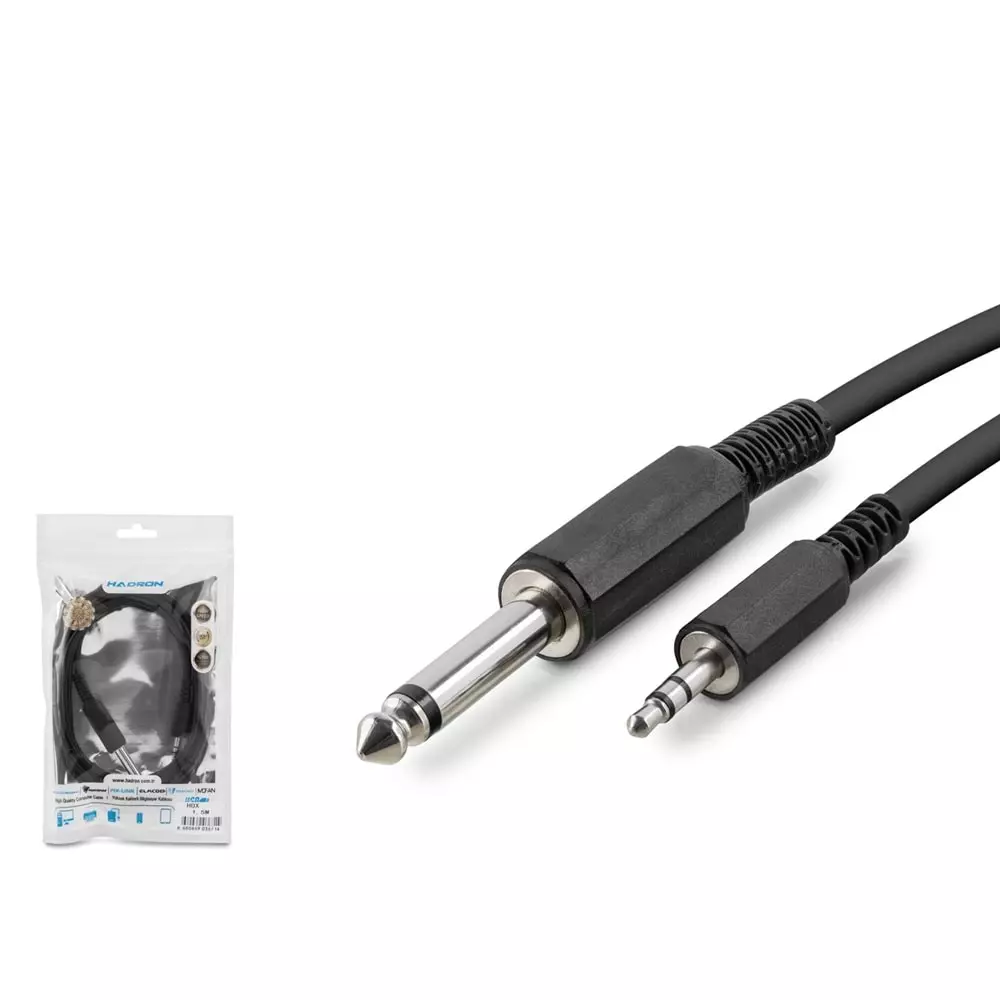 HADRON HDX1055 ENSTURUMAN KABLO GİTAR 6.35MM TO 3.5MM