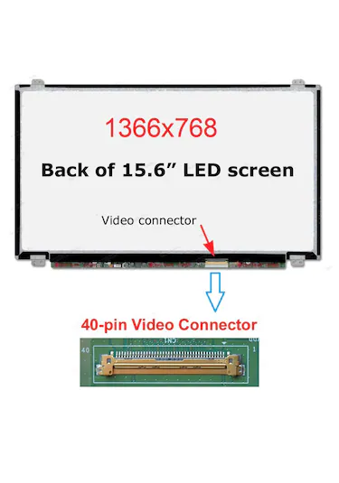 B156Xw04 V.6 Ekran 15.6 Slim 40 Pin Panel