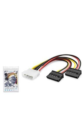 HADRON HDX5525 SATA POWER KABLO POŞETLİ 2IN1 SİYAH 16CM